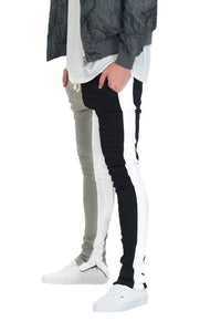 Two Tone Color Block Track Pant Jogger