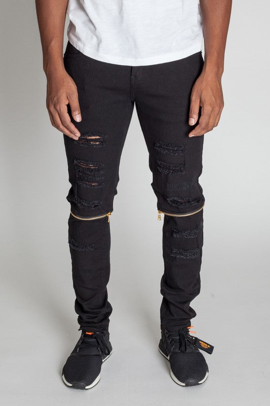5620 3D Zip Knee Skinny Jeans  Black  GStar RAW