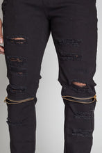 Load image into Gallery viewer, Gold Knee Zipper Pants