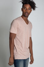 Load image into Gallery viewer, Raw Edge V Neck Tee